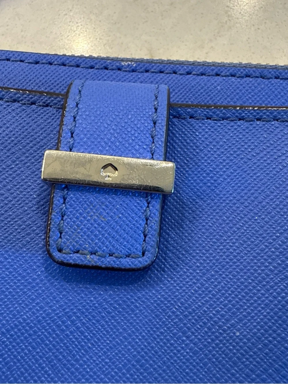 kate spade cobalt blue wristlet wallet with strap - Picture 6 of 7